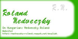 roland medveczky business card